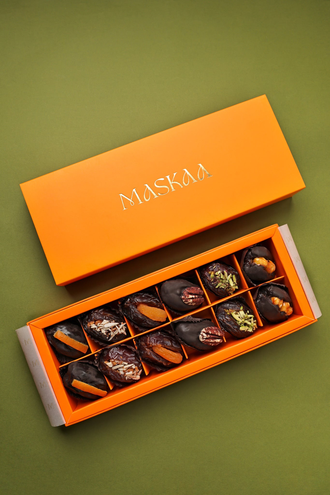 Everyday Indulgence Box of 12 Assorted Stuffed Medjoul Dates (40 gms each)