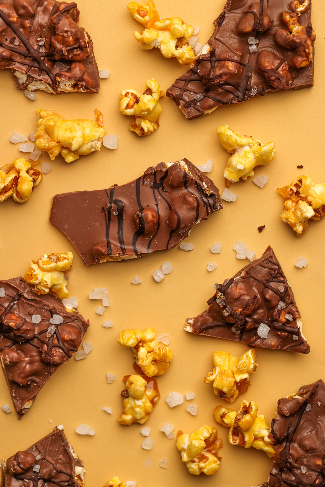 Salted Caramel Popcorn Chocolate Bark Thins (200 gms)