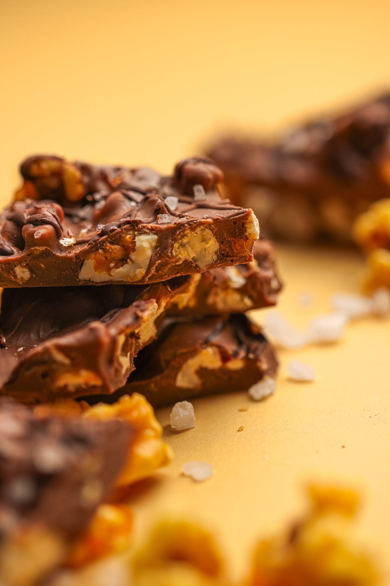 Salted Caramel Popcorn Chocolate Bark Thins (200 gms)