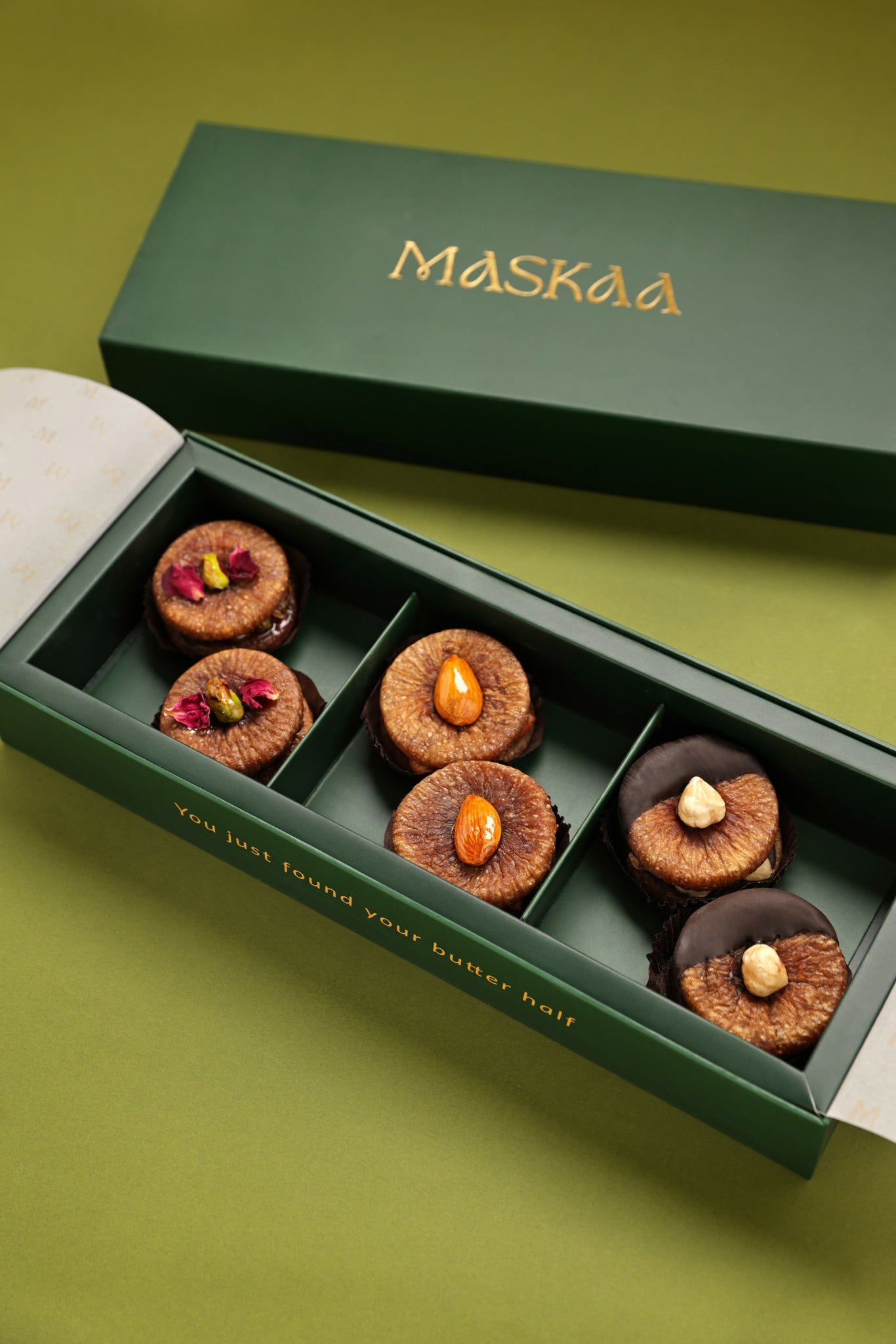 Everyday Indulgence Box of 6 Assorted Stuffed Figs (40 gms each)