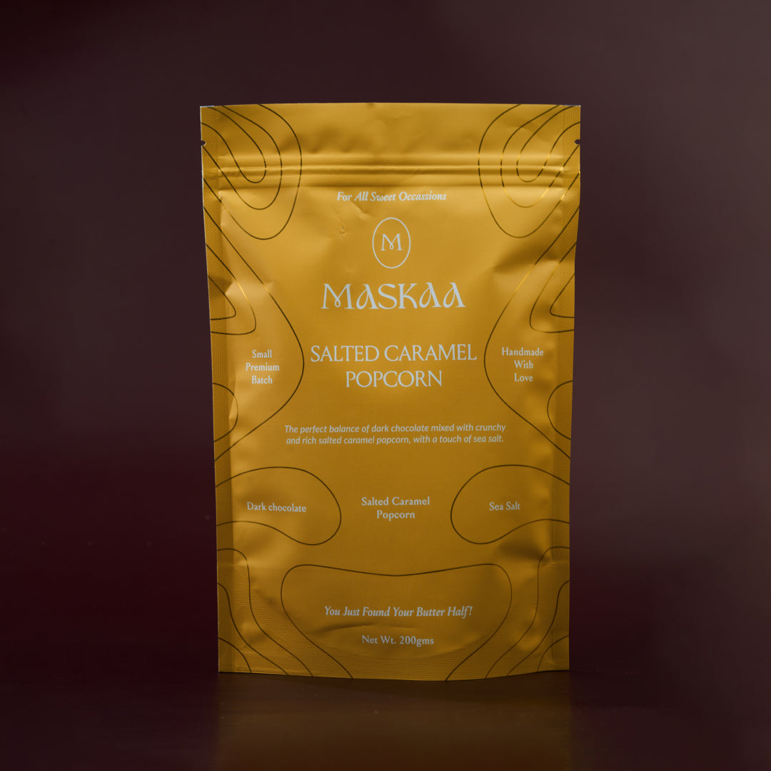 Salted Caramel Popcorn Chocolate Bark Thins (200 gms)